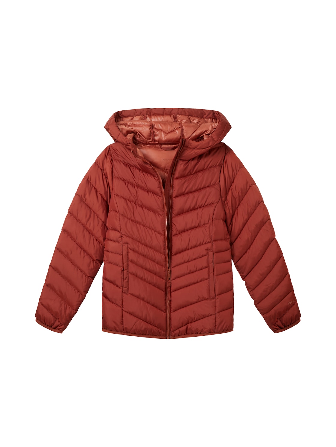 TOM TAILOR DENIM Damen Lightweight Jacke mit recyceltem Polyester, rot, Uni, Gr. XXL von Tom Tailor Denim