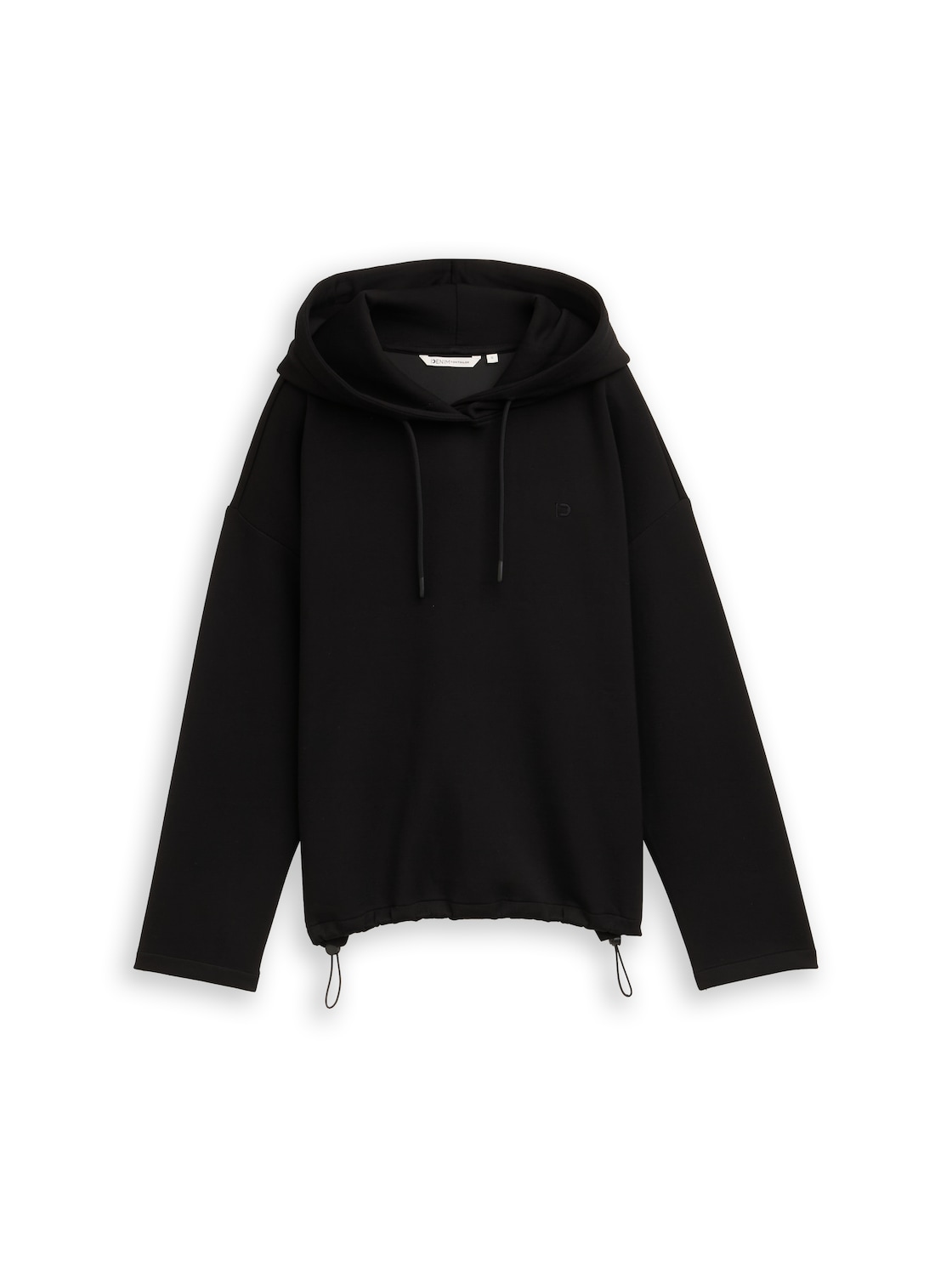 TOM TAILOR DENIM Damen Loose Fit Scuba Hoodie Sweatshirt, schwarz, Uni, Gr. XS TOM TAILOR DENIM Damen Loose Fit Scuba Hoodie Sweatshirt, schwarz, Uni, Gr. XS von Tom Tailor Denim