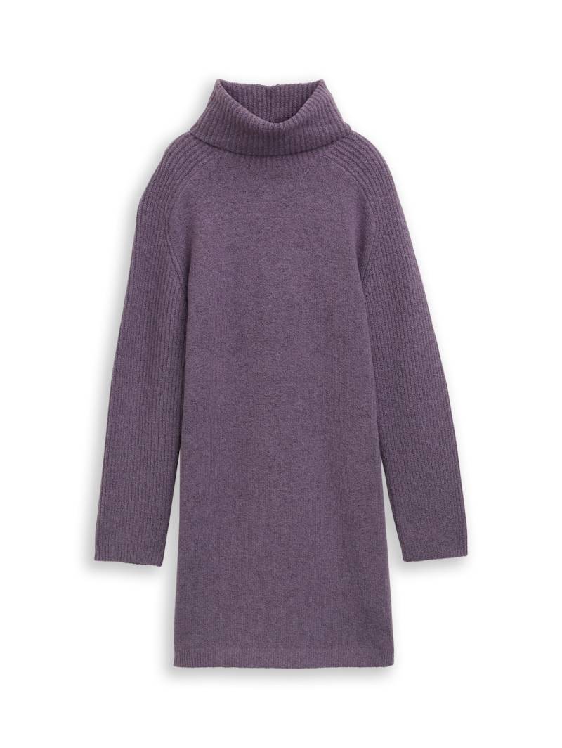 TOM TAILOR DENIM Damen Mini-Kleid mit Rollkragen, lila, Meliert, Gr. XS TOM TAILOR DENIM Damen Mini-Kleid mit Rollkragen, lila, Meliert, Gr. XS von Tom Tailor Denim