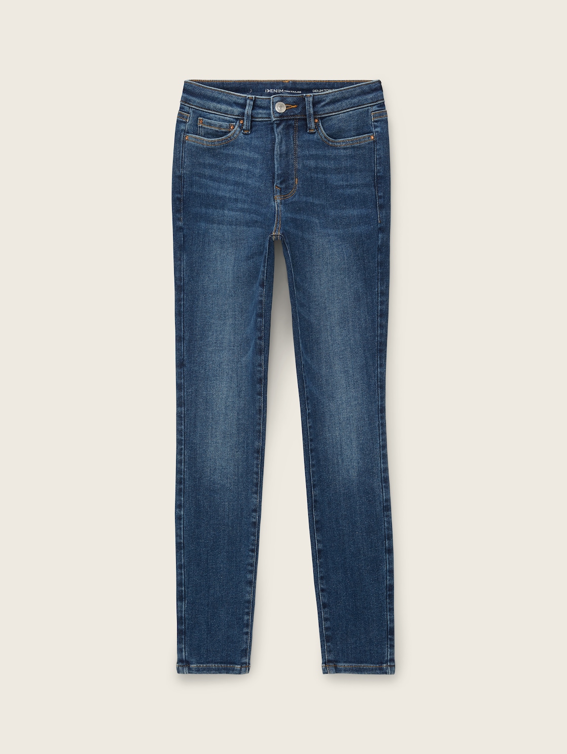 TOM TAILOR DENIM Damen 3 Sizes in 1 - Nela Extra Skinny Jeans, blau, Uni, Gr. L/34 von Tom Tailor Denim