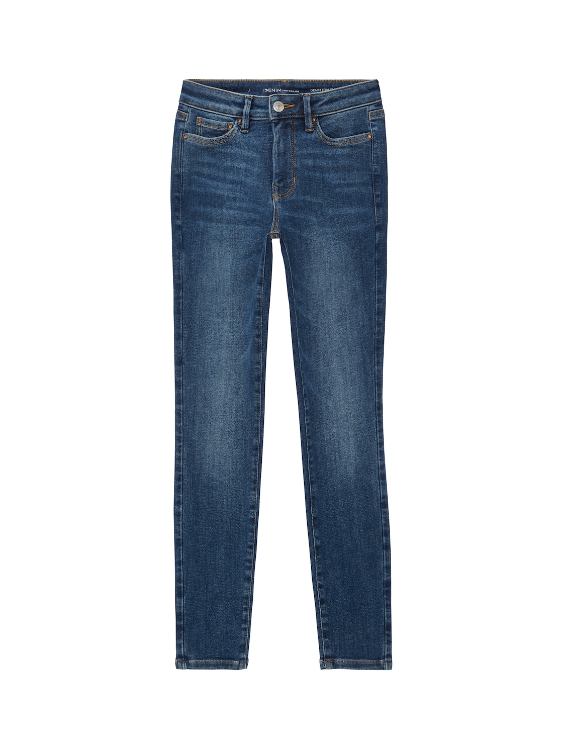 TOM TAILOR DENIM Damen 3 Sizes in 1 - Nela Extra Skinny Jeans, blau, Uni, Gr. M/32 von Tom Tailor Denim