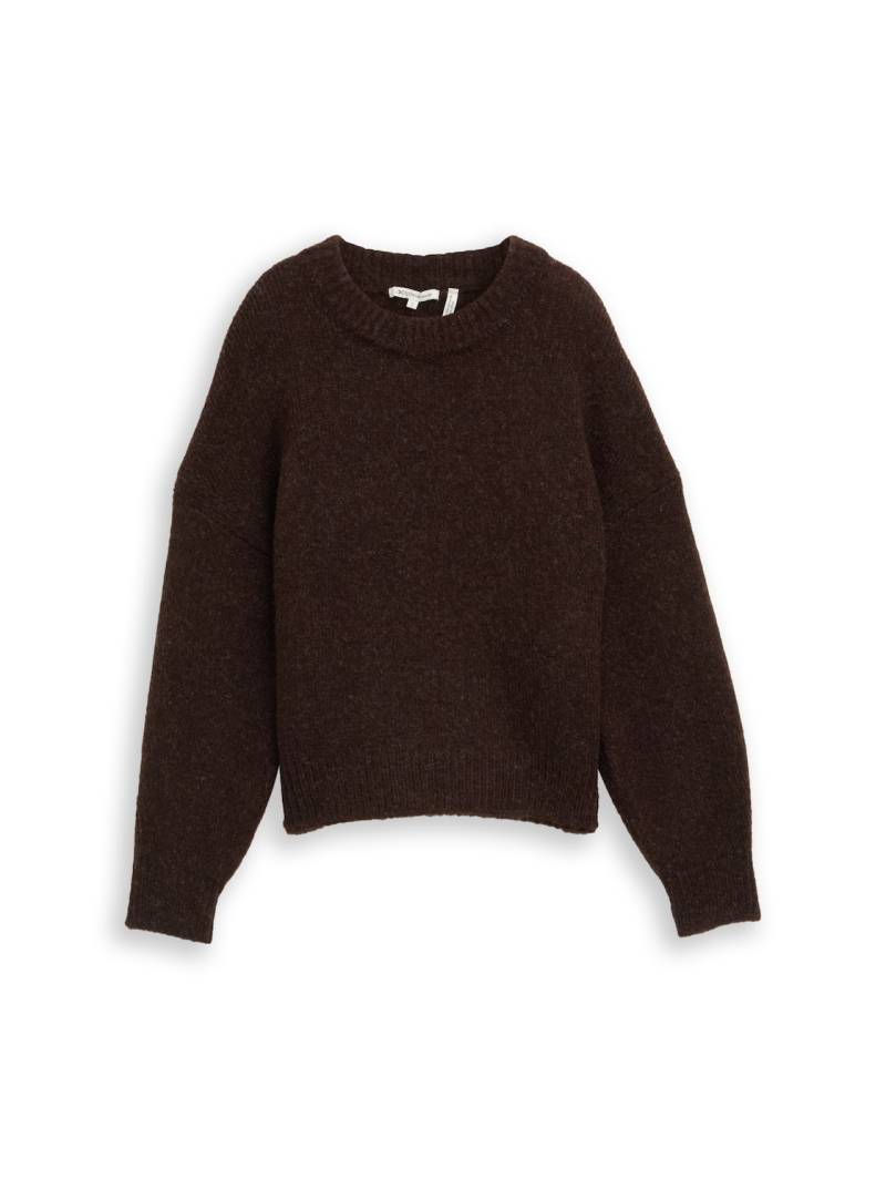 TOM TAILOR DENIM Damen Oversize Strickpullover, braun, Meliert, Gr. M TOM TAILOR DENIM Damen Oversize Strickpullover, braun, Meliert, Gr. M von Tom Tailor Denim