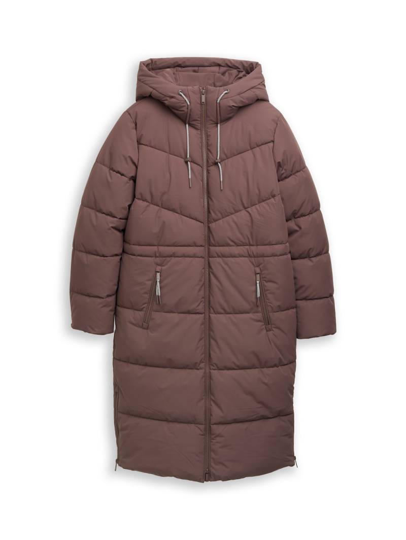 TOM TAILOR DENIM Damen Puffer-Mantel mit Kapuze, braun, Uni, Gr. XXL TOM TAILOR DENIM Damen Puffer-Mantel mit Kapuze, braun, Uni, Gr. XXL von Tom Tailor Denim