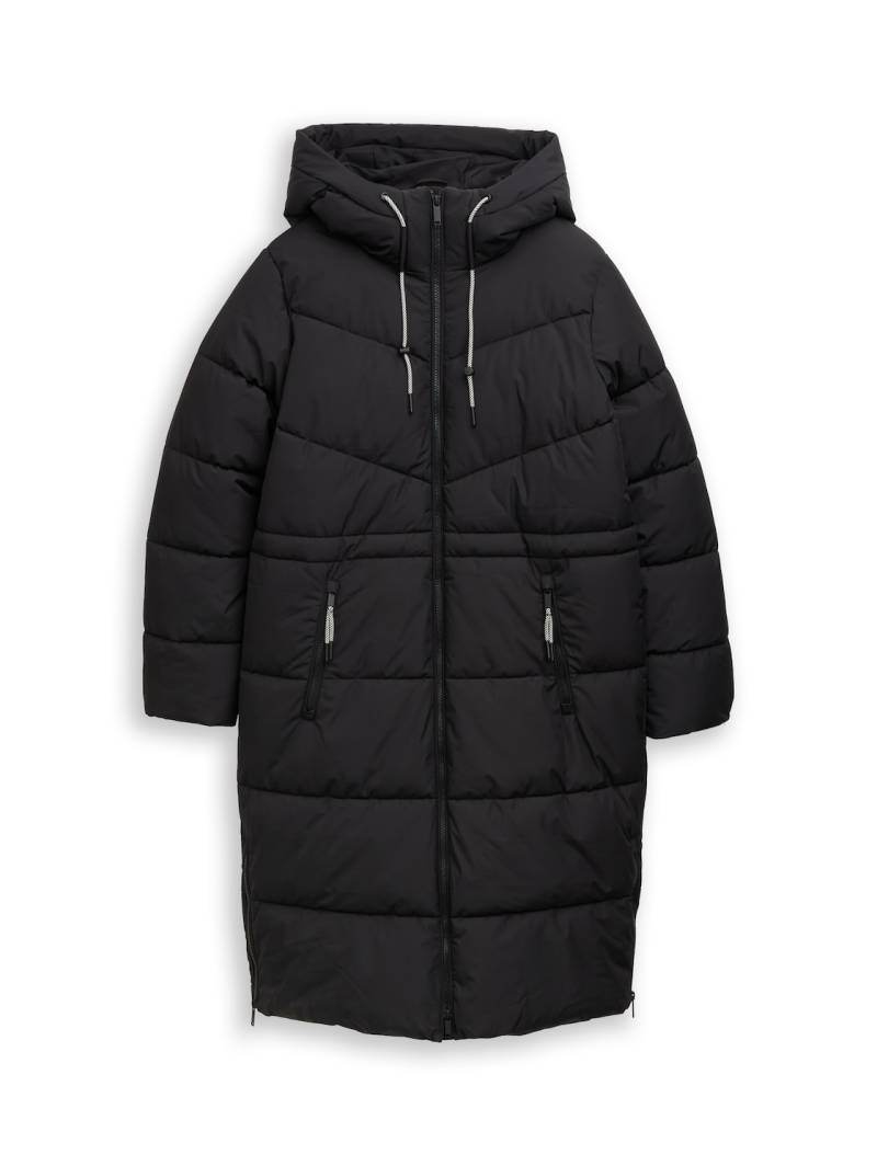 TOM TAILOR DENIM Damen Puffer-Mantel mit Kapuze, schwarz, Uni, Gr. XXL TOM TAILOR DENIM Damen Puffer-Mantel mit Kapuze, schwarz, Uni, Gr. XXL von Tom Tailor Denim