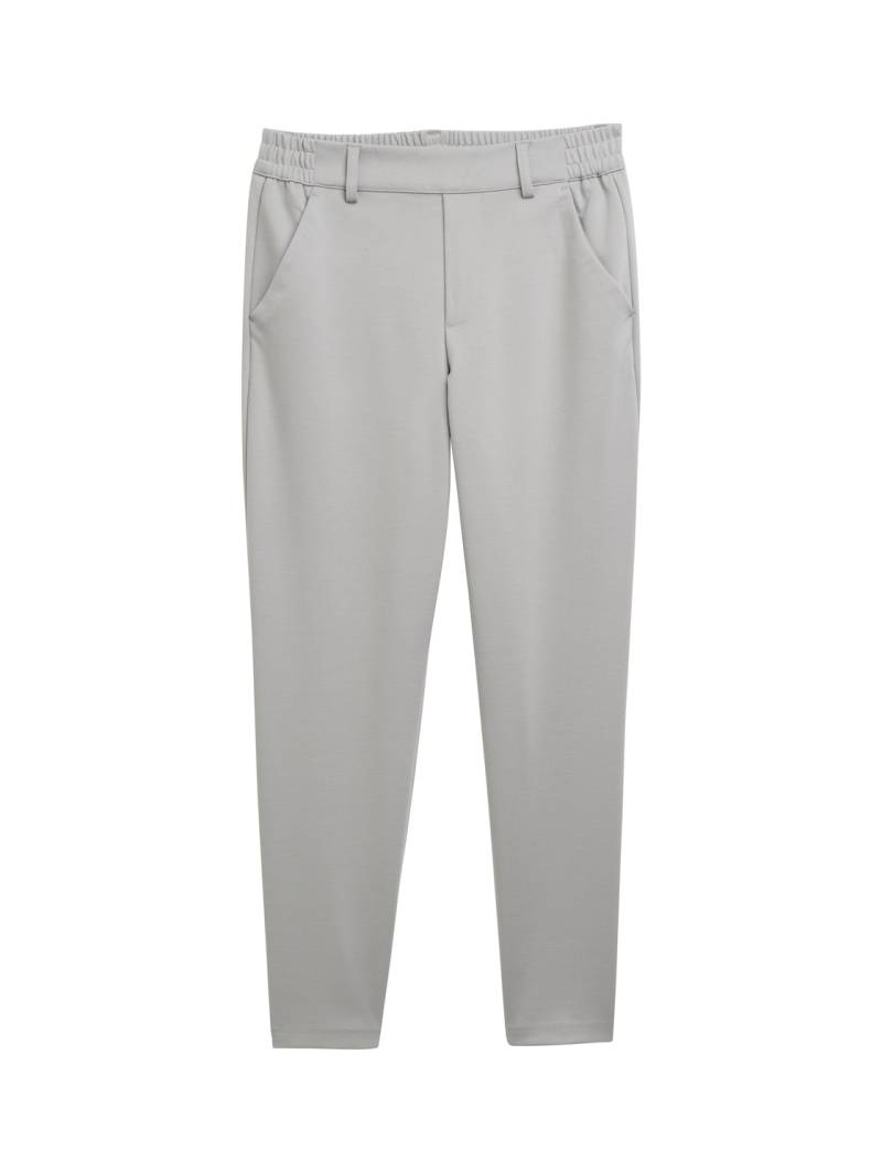 TOM TAILOR DENIM Damen Relaxed Fit Hose mit elastischem Bund, grau, Uni, Gr. XS von Tom Tailor Denim