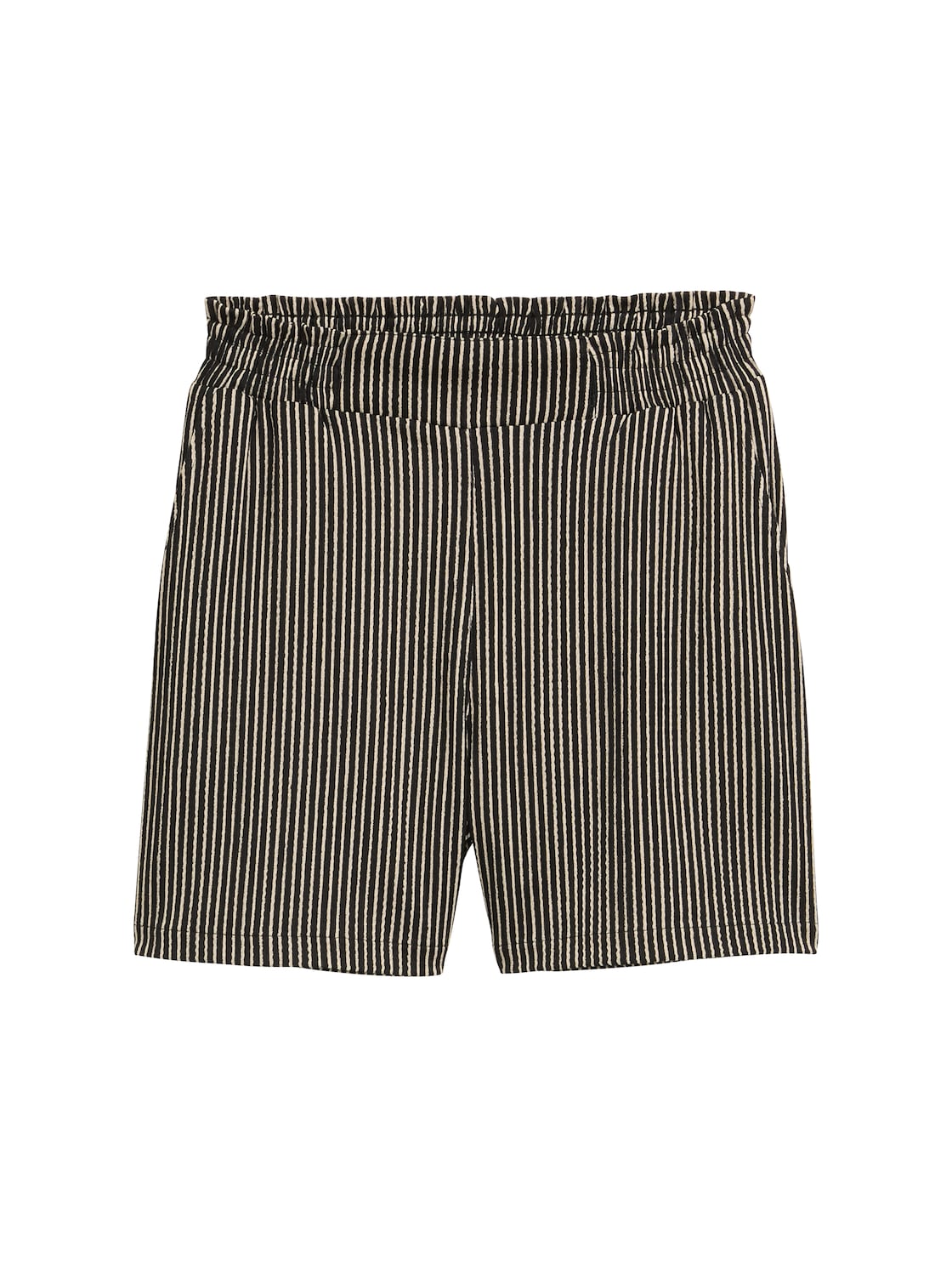 TOM TAILOR DENIM Damen Relaxed Jacquard Shorts, schwarz, Gestreift, Gr. XXL TOM TAILOR DENIM Damen Relaxed Jacquard Shorts, schwarz, Gestreift, Gr. XXL von Tom Tailor Denim