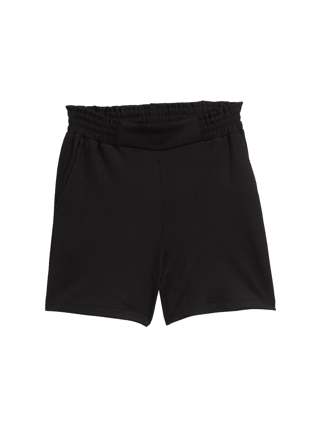 TOM TAILOR DENIM Damen Relaxed Jacquard Shorts, schwarz, Uni, Gr. M TOM TAILOR DENIM Damen Relaxed Jacquard Shorts, schwarz, Uni, Gr. M von Tom Tailor Denim