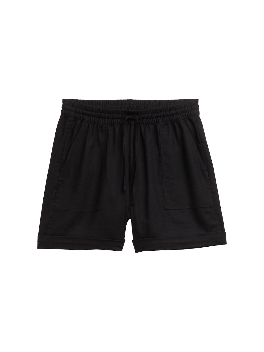 TOM TAILOR DENIM Damen Relaxed Shorts mit Leinenanteil, schwarz, Uni, Gr. L TOM TAILOR DENIM Damen Relaxed Shorts mit Leinenanteil, schwarz, Uni, Gr. L von Tom Tailor Denim