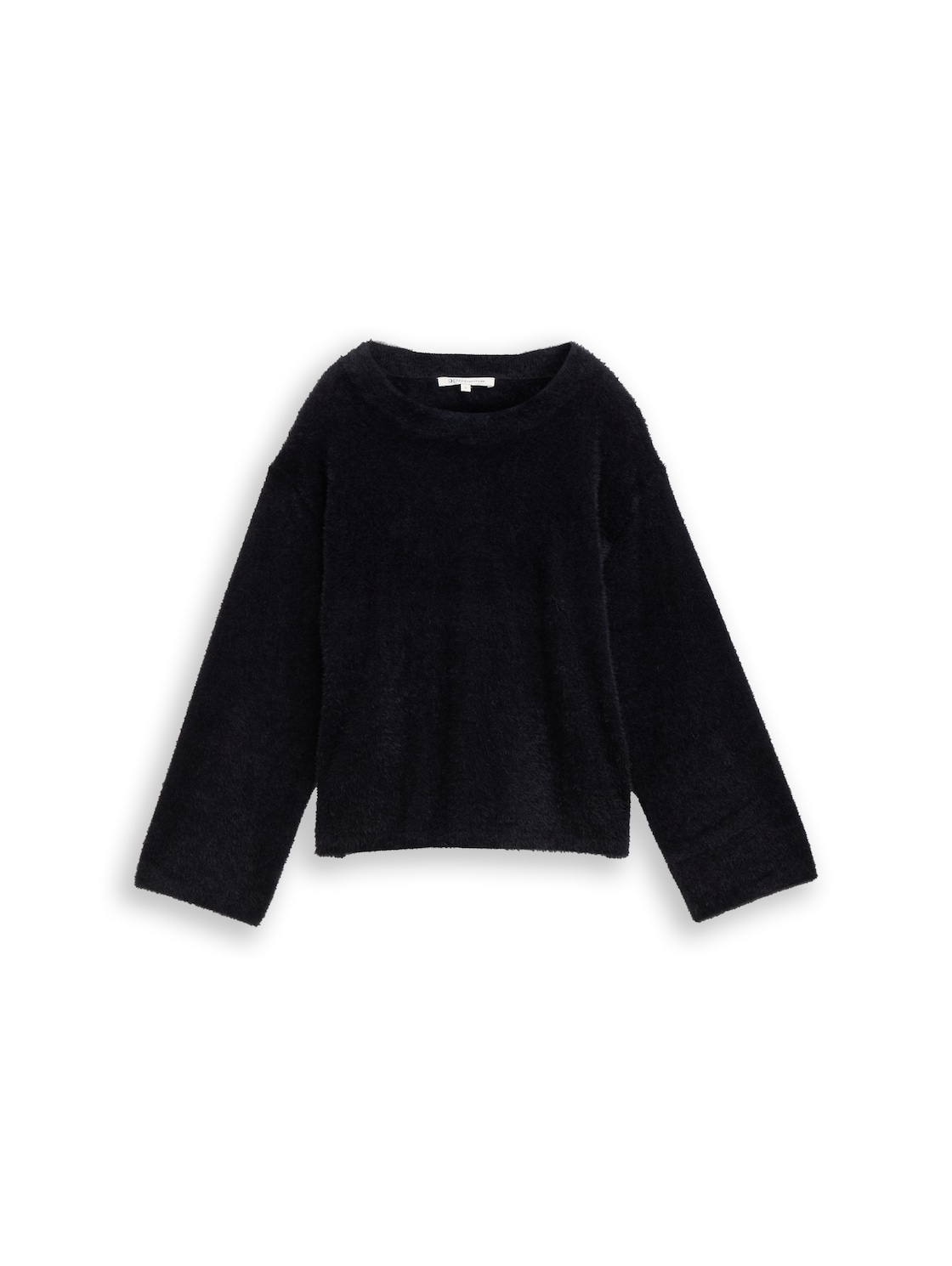 TOM TAILOR DENIM Damen Strickpullover aus Federgarn, schwarz, Uni, Gr. XS TOM TAILOR DENIM Damen Strickpullover aus Federgarn, schwarz, Uni, Gr. XS von Tom Tailor Denim