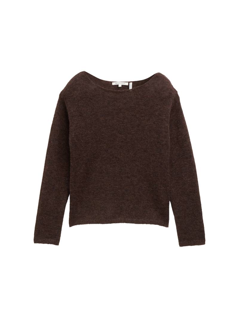 TOM TAILOR DENIM Damen Strickpullover mit U-Boot-Ausschnitt, braun, Meliert, Gr. L TOM TAILOR DENIM Damen Strickpullover mit U-Boot-Ausschnitt, braun, Meliert, Gr. L von Tom Tailor Denim