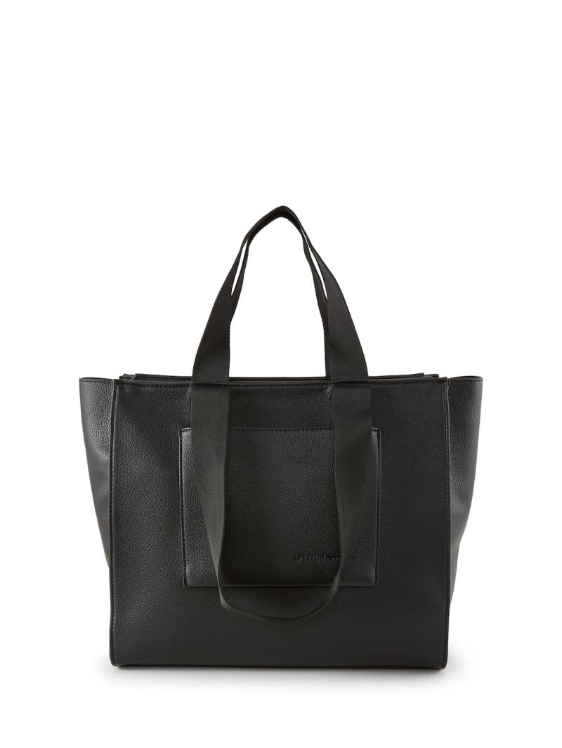 TOM TAILOR DENIM Damen TTAISHA L Shopper aus Lederimitat, schwarz, Uni, Gr. ONESIZE von Tom Tailor Denim