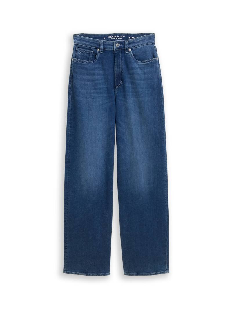 TOM TAILOR DENIM Damen TTLINOU WIDE High Waist Jeans, blau, Uni, Gr. XS/32 TOM TAILOR DENIM Damen TTLINOU WIDE High Waist Jeans, blau, Uni, Gr. XS/32 von Tom Tailor Denim