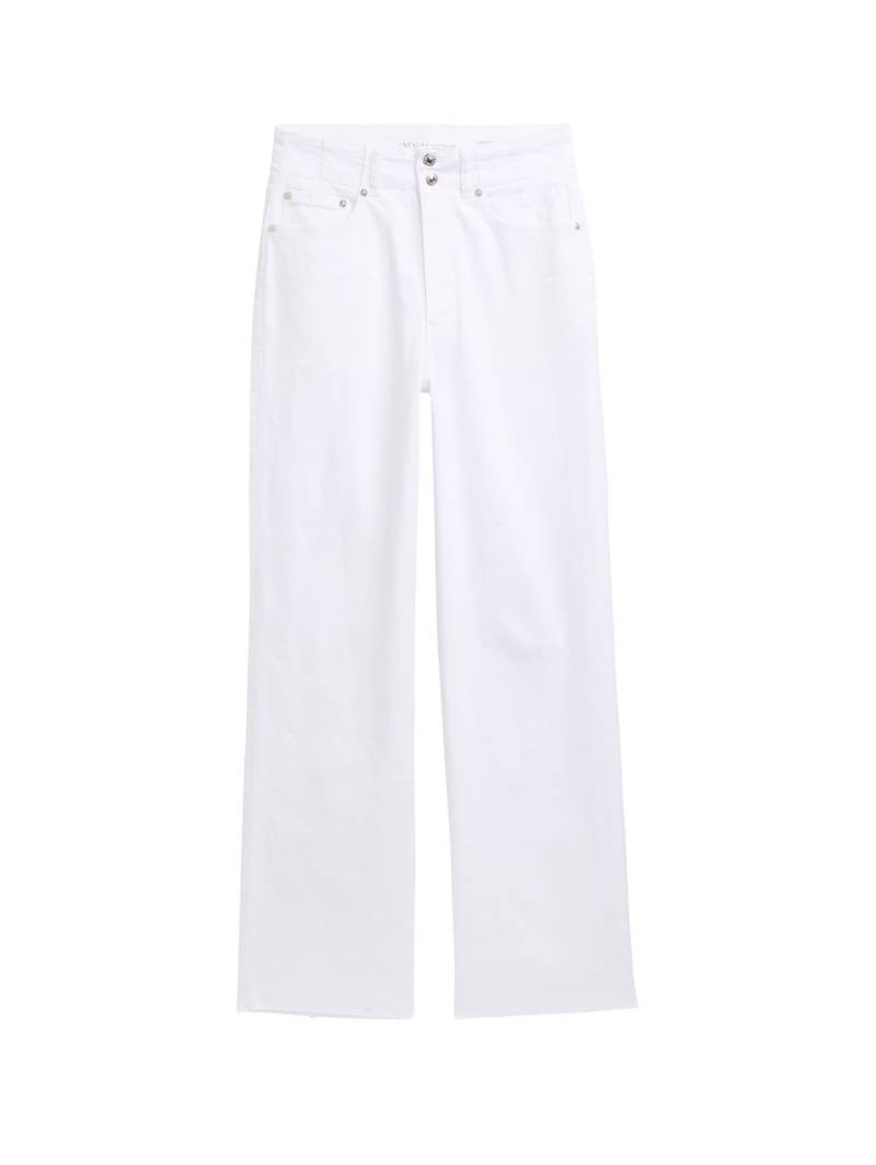 TOM TAILOR DENIM Damen TTLINOU WIDE Jeans, weiß, Uni, Gr. L von Tom Tailor Denim