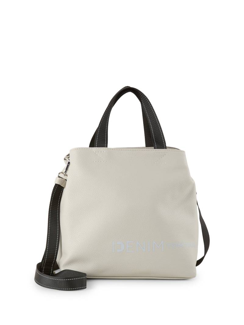 TOM TAILOR DENIM Damen TTMARLOW S Shopper mit reflektierendem Logo-Print, grau, Uni, Gr. ONESIZE von Tom Tailor Denim