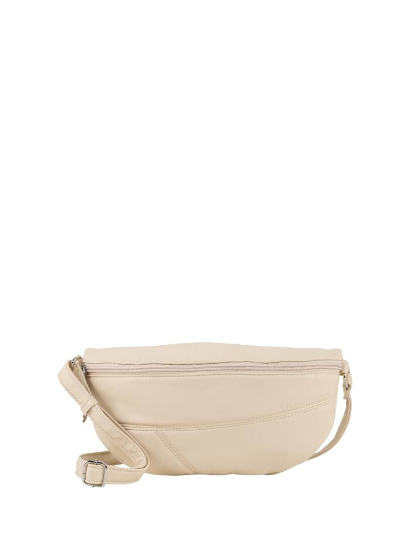 TOM TAILOR DENIM Damen TTMILLA Gürteltasche im Patchwork-Style, weiß, Uni, Gr. ONESIZE von Tom Tailor Denim