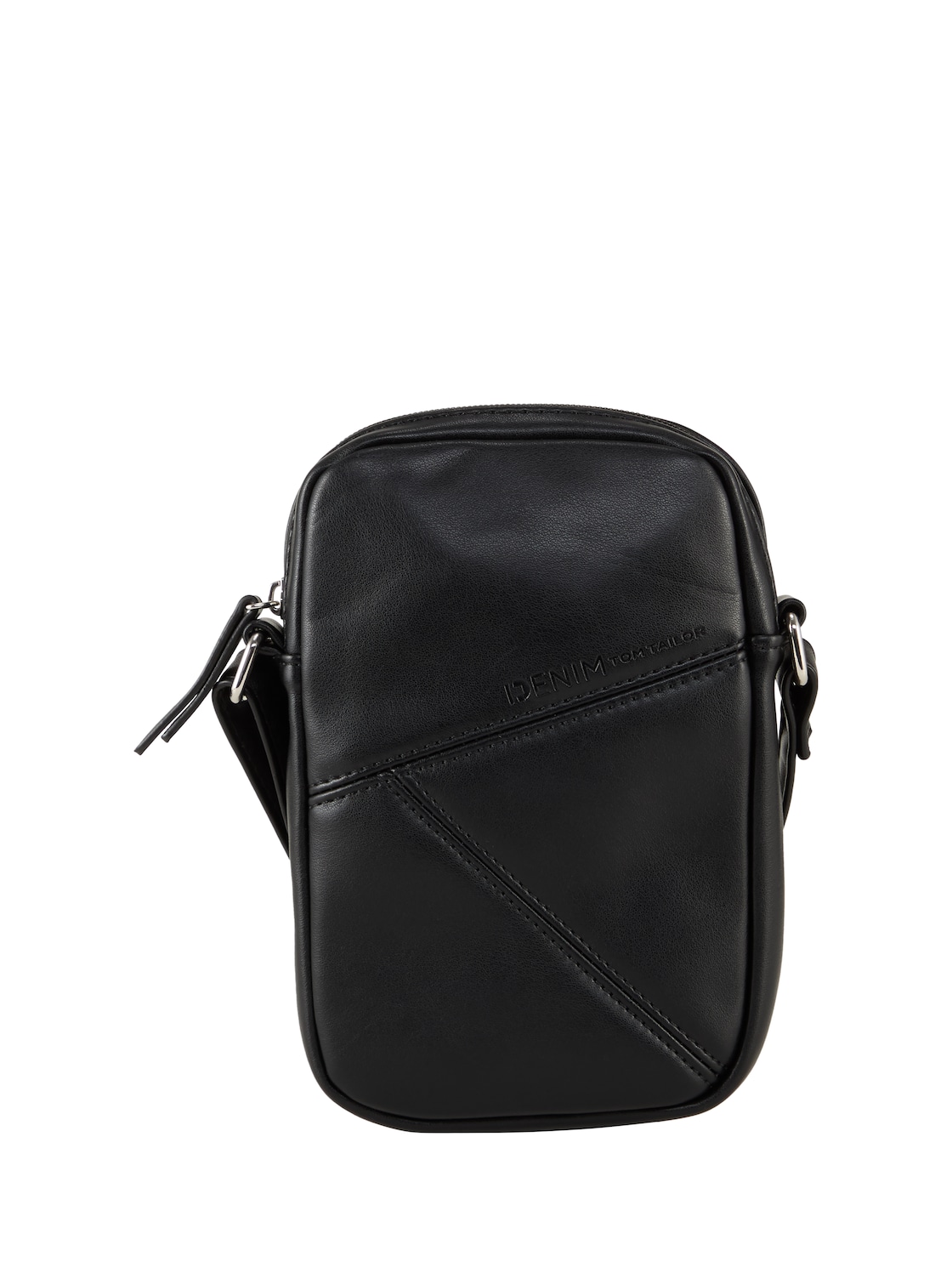 TOM TAILOR DENIM Damen TTMILLA Smartphone Tasche im Patchwork-Style, schwarz, Uni, Gr. ONESIZE von Tom Tailor Denim