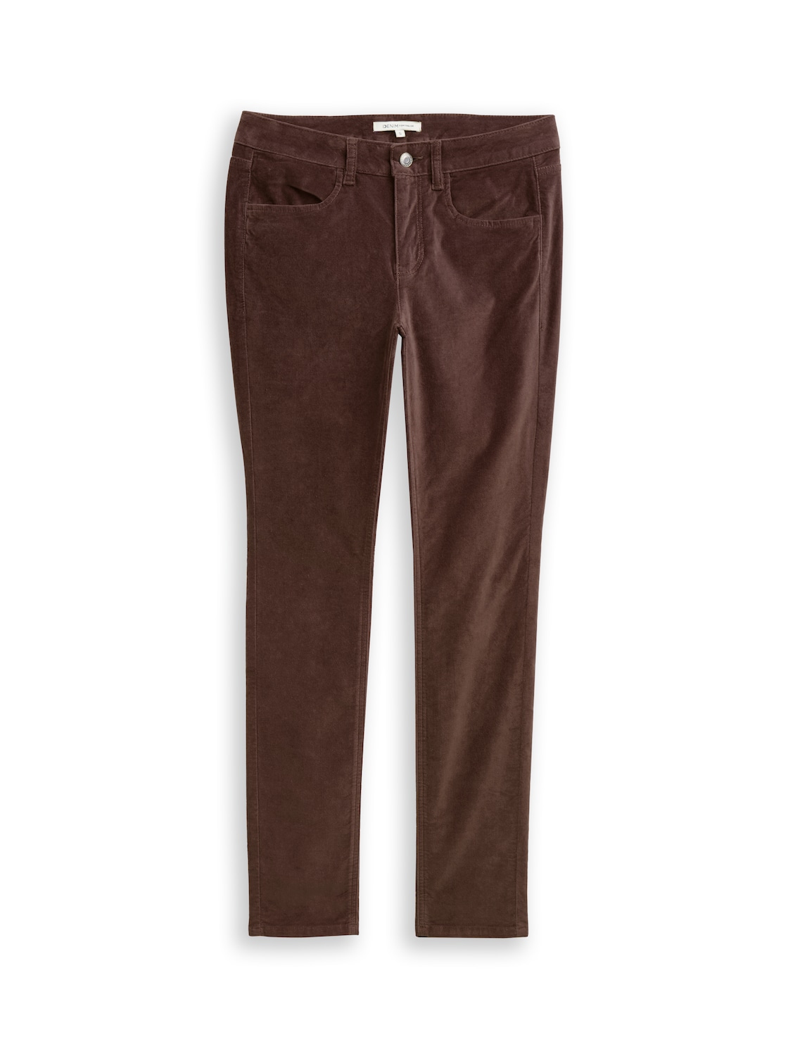 TOM TAILOR DENIM Damen TTNELA EXTRA SKINNY Samthose, braun, Uni, Gr. S von Tom Tailor Denim