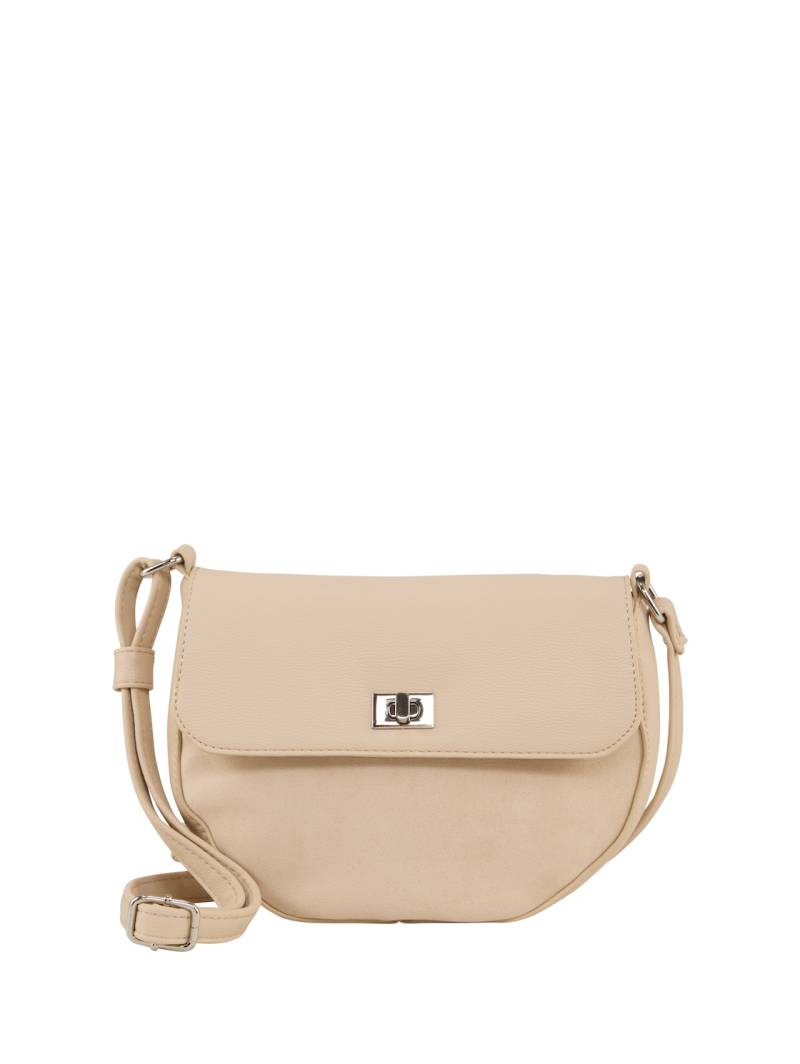TOM TAILOR DENIM Damen TTTAYA Umhängetasche mit Drehverschluss, beige, Uni, Gr. ONESIZE von Tom Tailor Denim