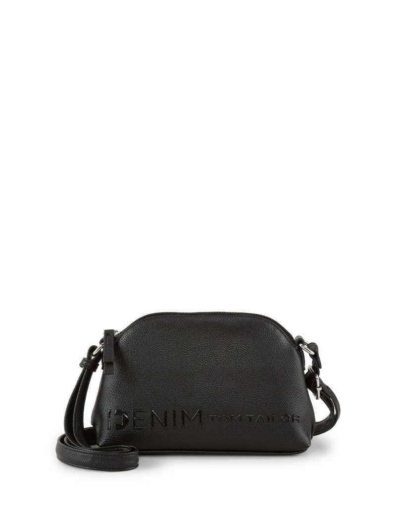 TOM TAILOR DENIM Damen TTZEPHYRA S Umhängetasche mit Silikon-Logoprint, schwarz, Uni, Gr. ONESIZE von Tom Tailor Denim