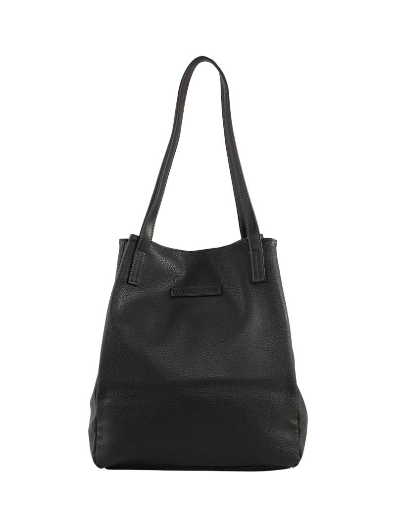 TOM TAILOR DENIM Damen TTARONA L Shopper aus Lederimitat, schwarz, Uni, Gr. ONESIZE von Tom Tailor Denim