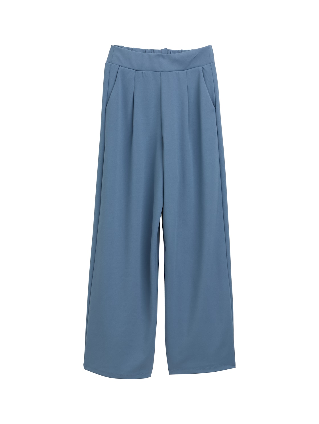 TOM TAILOR DENIM Damen Wide Leg Hose, blau, Uni, Gr. L von Tom Tailor Denim
