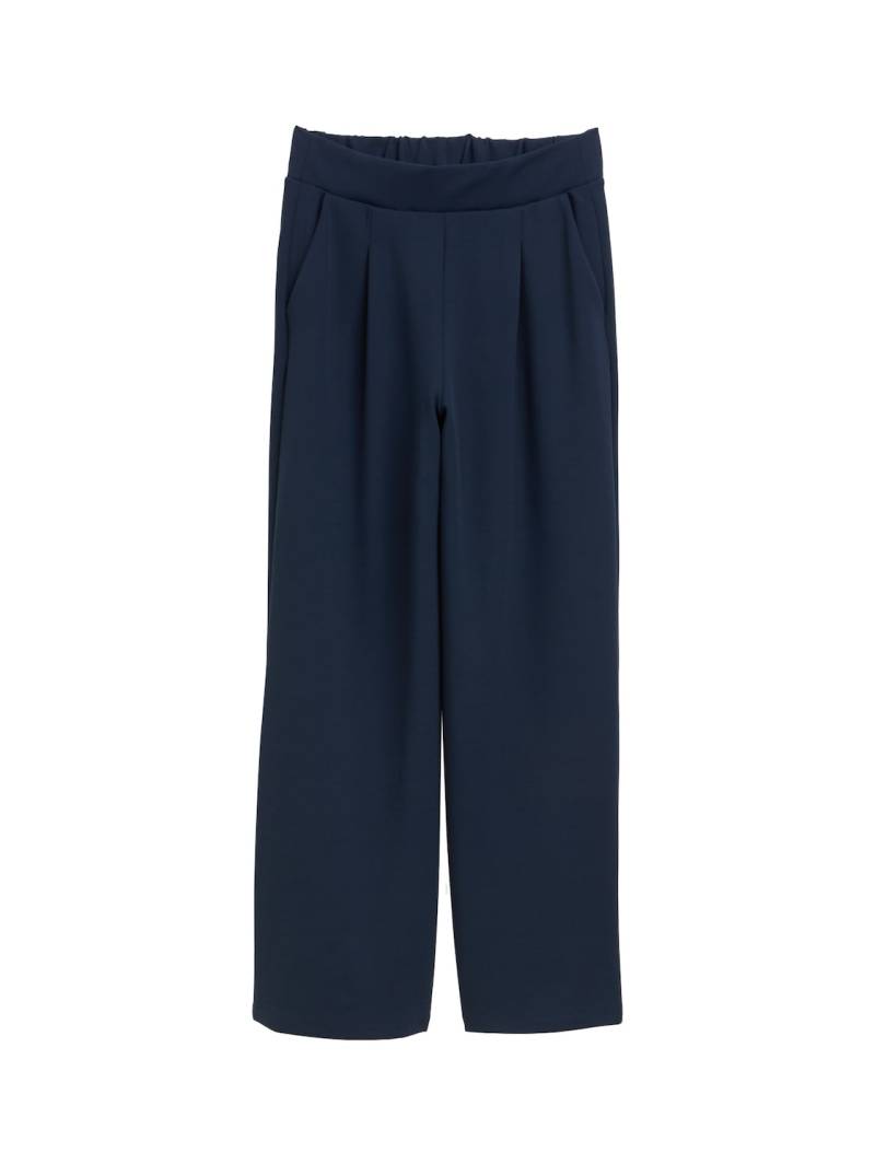 TOM TAILOR DENIM Damen Wide Leg Hose, blau, Uni, Gr. S von Tom Tailor Denim