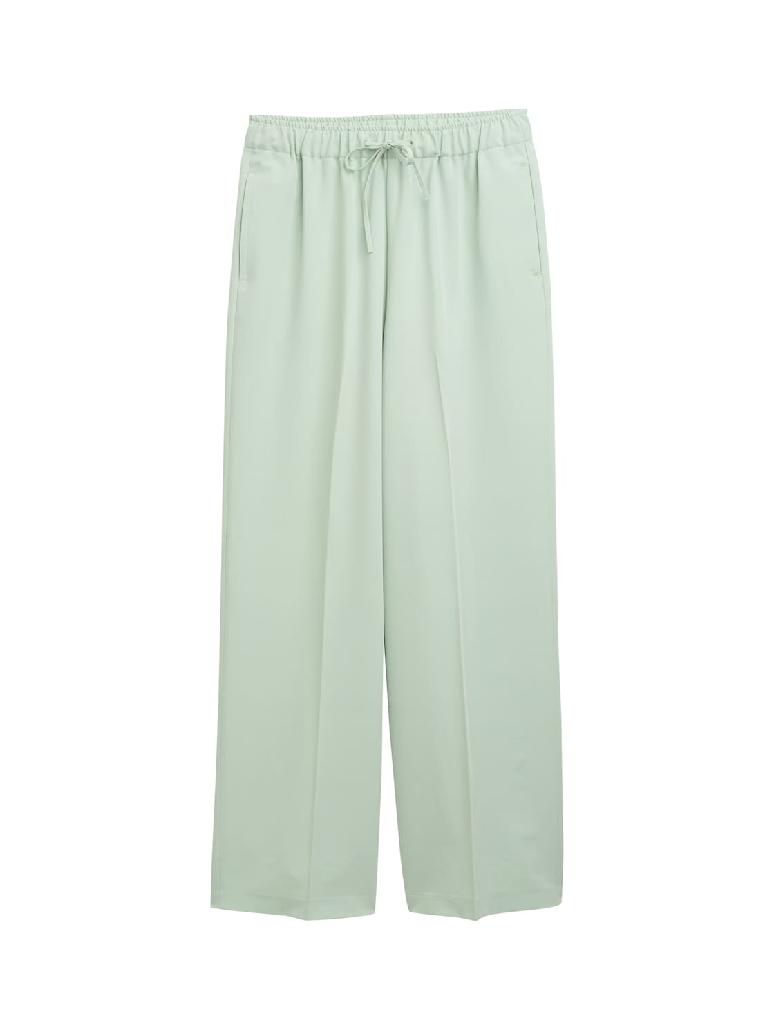 TOM TAILOR DENIM Damen Wide Leg Hose, grün, Uni, Gr. XXL von Tom Tailor Denim