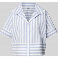 Tom Tailor Denim Hemdbluse mit Streifenmuster in Weiss, Größe M von Tom Tailor Denim