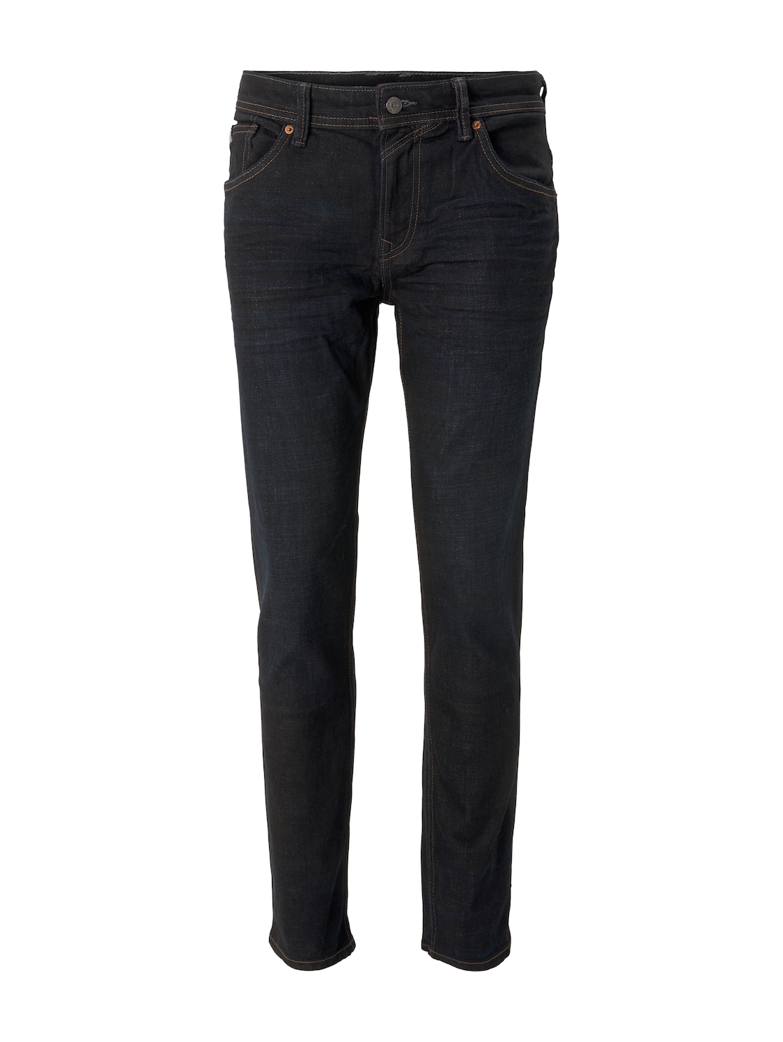 TOM TAILOR DENIM Herren Aedan Straight Jeans, blau, Logo Print, Gr. 29/32 von Tom Tailor Denim