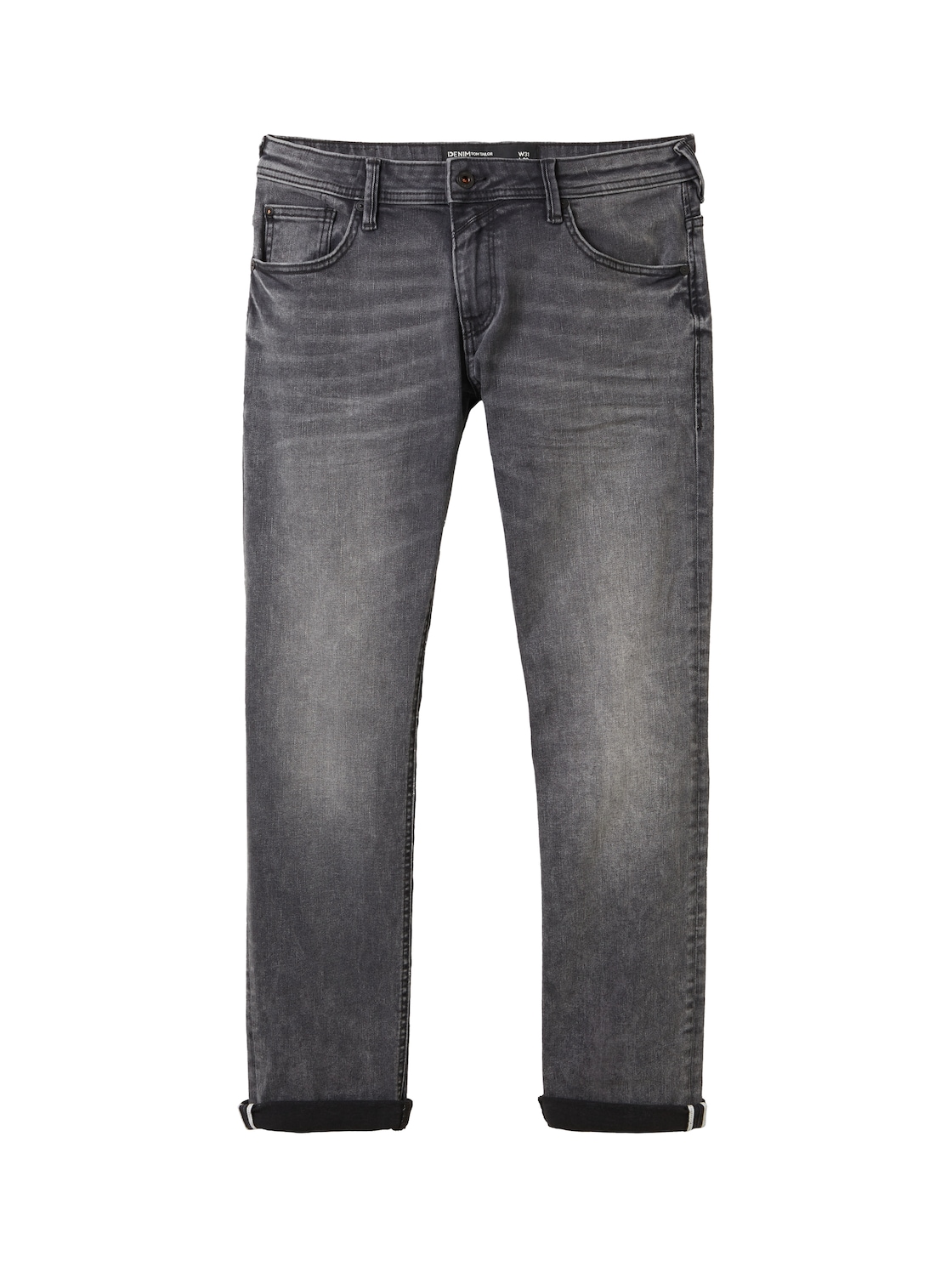 TOM TAILOR DENIM Herren Aedan Straight Jeans, grau, Uni, Gr. 32/32 von Tom Tailor Denim