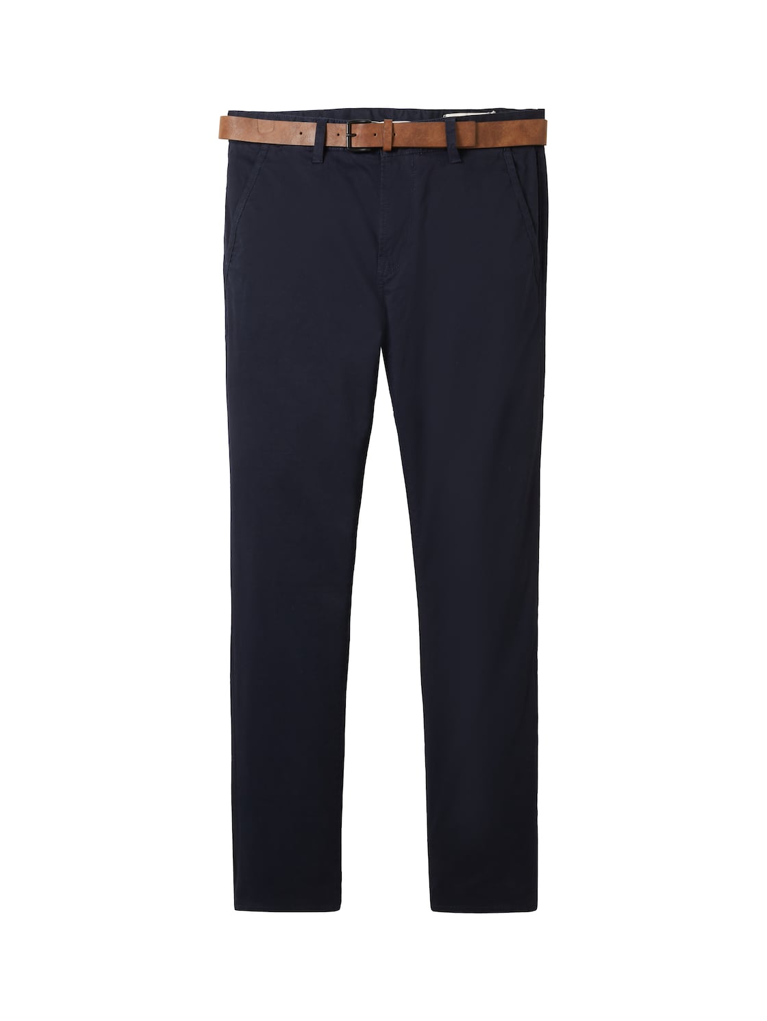 TOM TAILOR DENIM Herren Chino Hose mit Gürtel, blau, Gr. 33/30 von Tom Tailor Denim