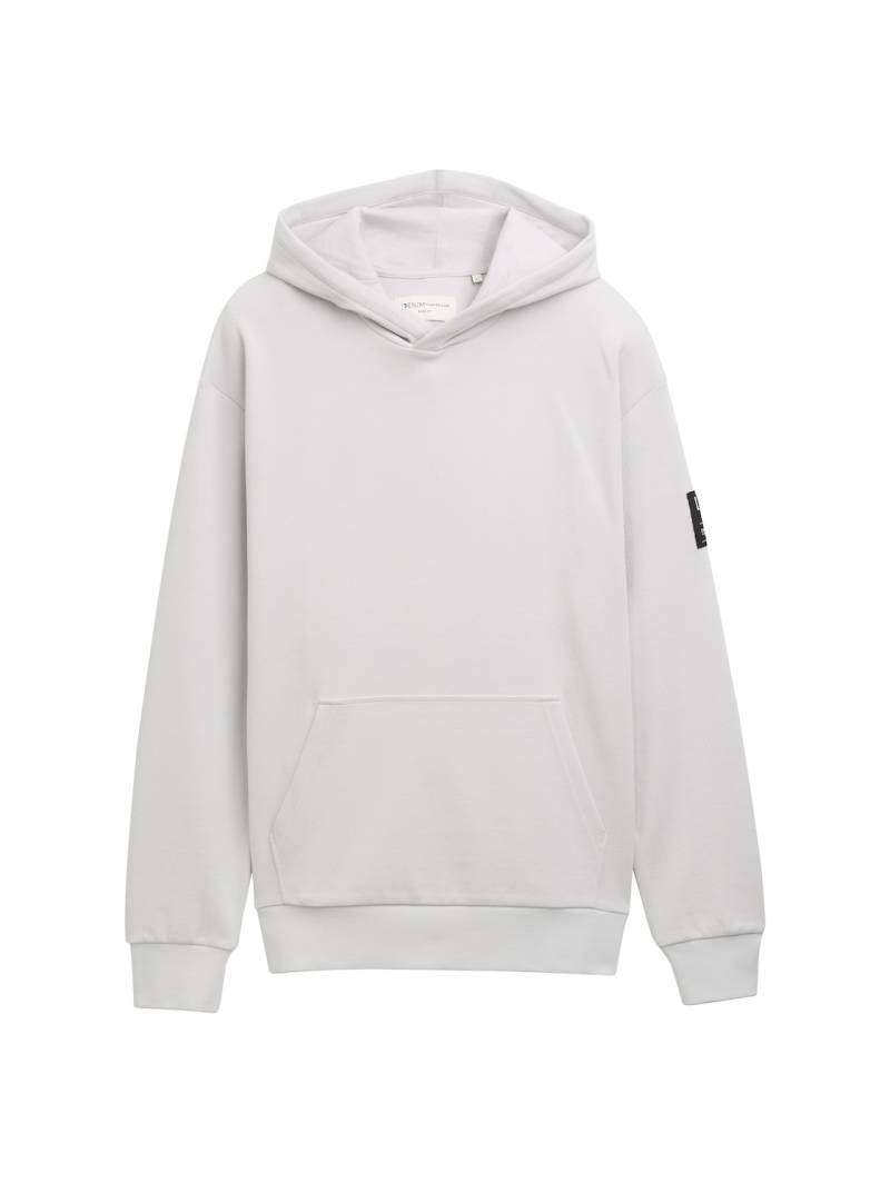 TOM TAILOR DENIM Herren Hoodie Sweatshirt, grau, Uni, Gr. L von Tom Tailor Denim