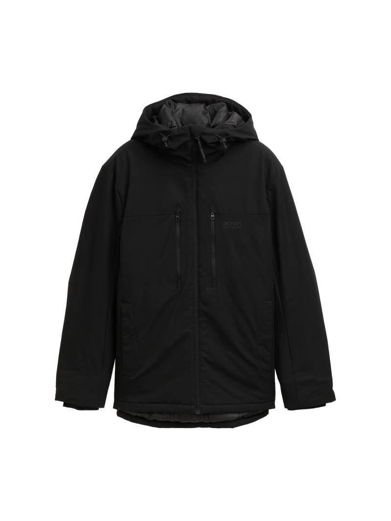 TOM TAILOR DENIM Herren Jacke mit wasserabweisender Funktion, schwarz, Uni, Gr. XL von Tom Tailor Denim