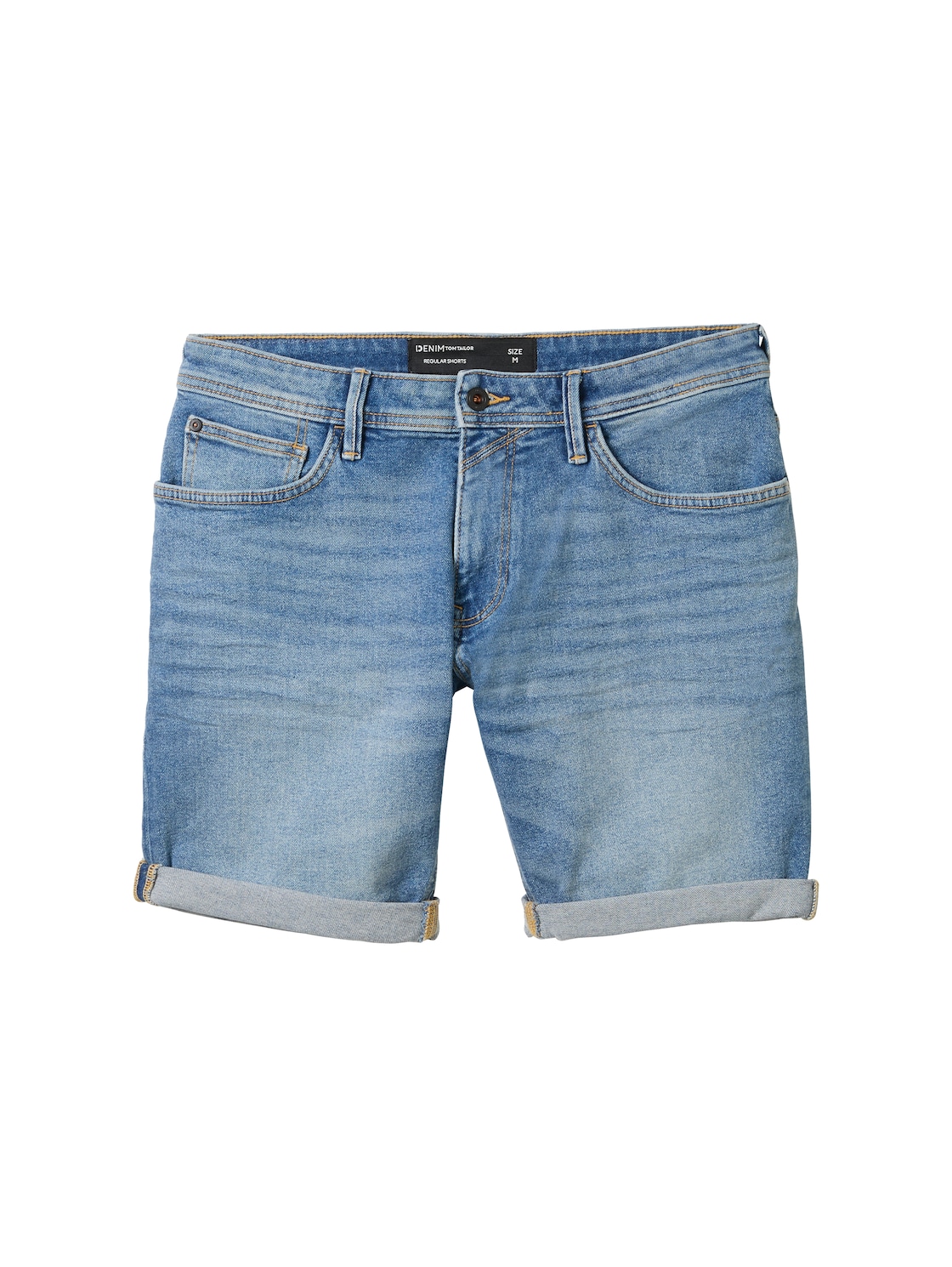 TOM TAILOR DENIM Herren Jeansshorts, blau, Uni, Gr. S von Tom Tailor Denim