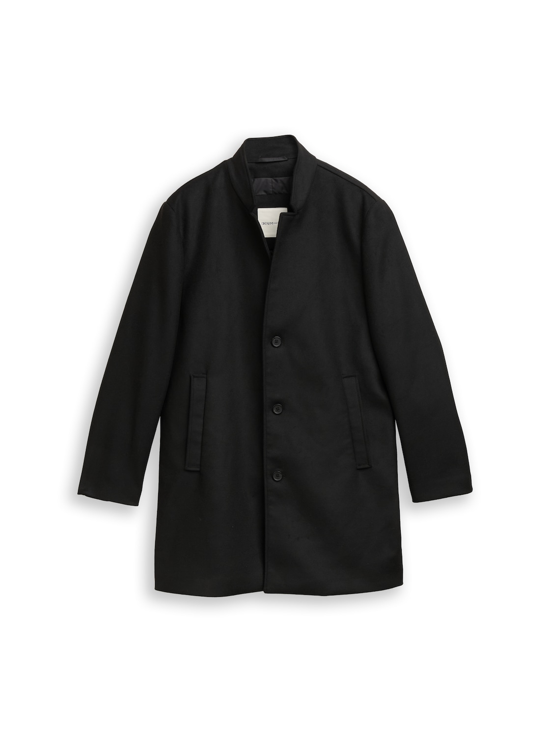 TOM TAILOR DENIM Herren Mantel in Woll-Optik, schwarz, Uni, Gr. XXL TOM TAILOR DENIM Herren Mantel in Woll-Optik, schwarz, Uni, Gr. XXL von Tom Tailor Denim