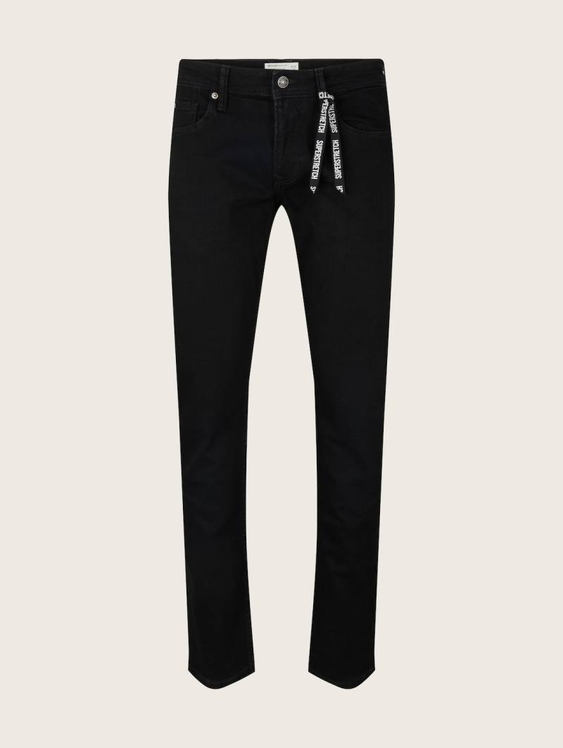 TOM TAILOR DENIM Herren TTPIERS SLIM Superstretch Jeans, schwarz, Uni, Gr. 36/36 von Tom Tailor Denim
