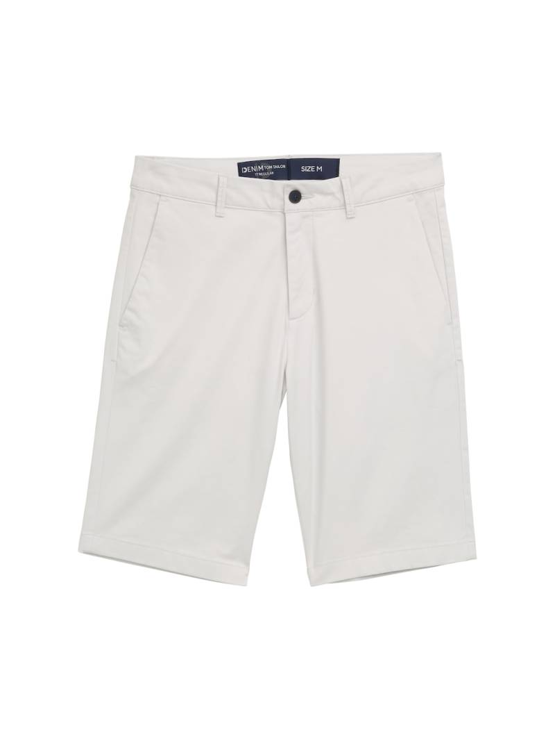 TOM TAILOR DENIM Herren Regular Fit Chino Shorts, grau, Uni, Gr. XS von Tom Tailor Denim