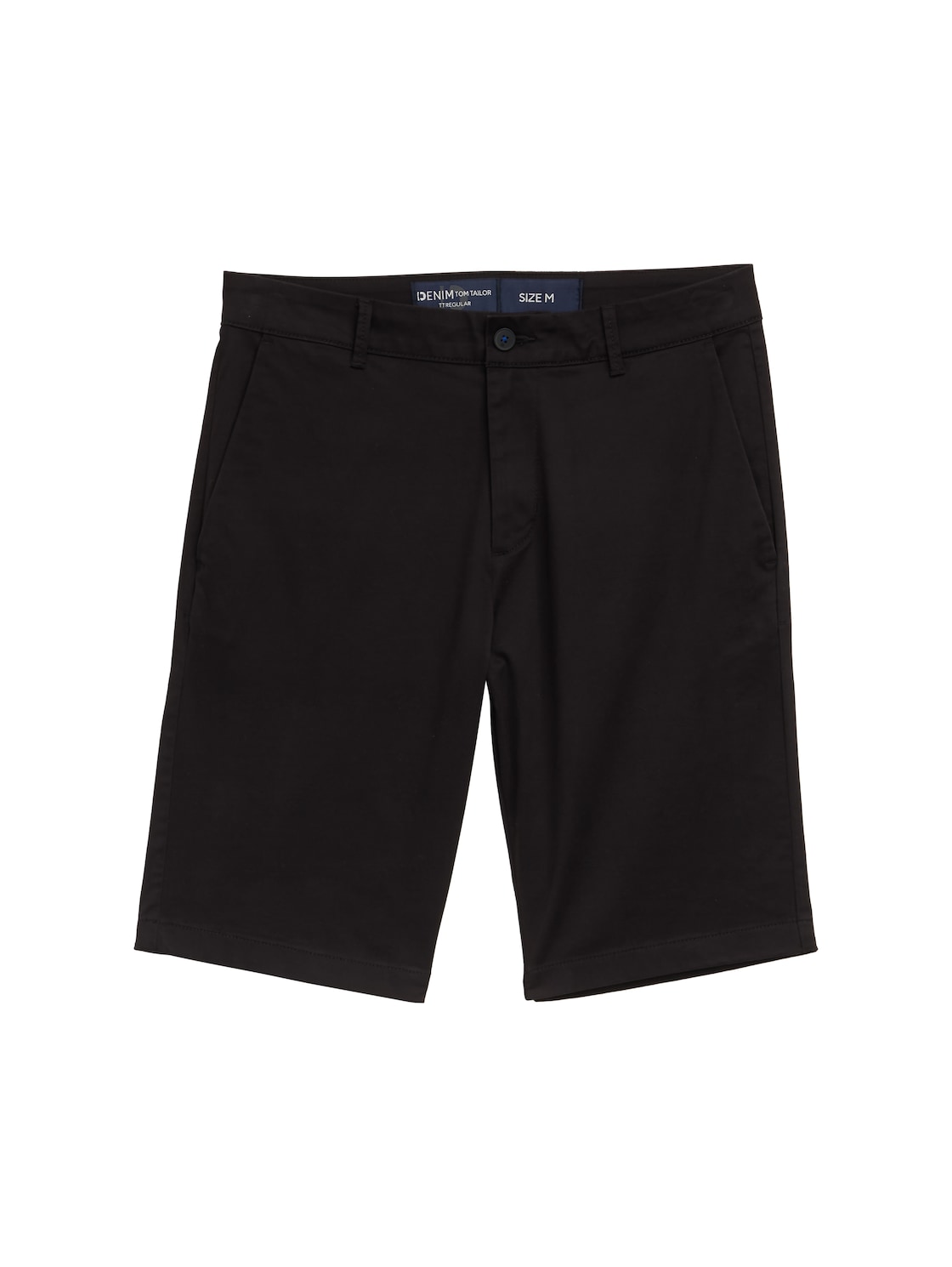 TOM TAILOR DENIM Herren Regular Fit Chino Shorts, schwarz, Uni, Gr. S TOM TAILOR DENIM Herren Regular Fit Chino Shorts, schwarz, Uni, Gr. S von Tom Tailor Denim