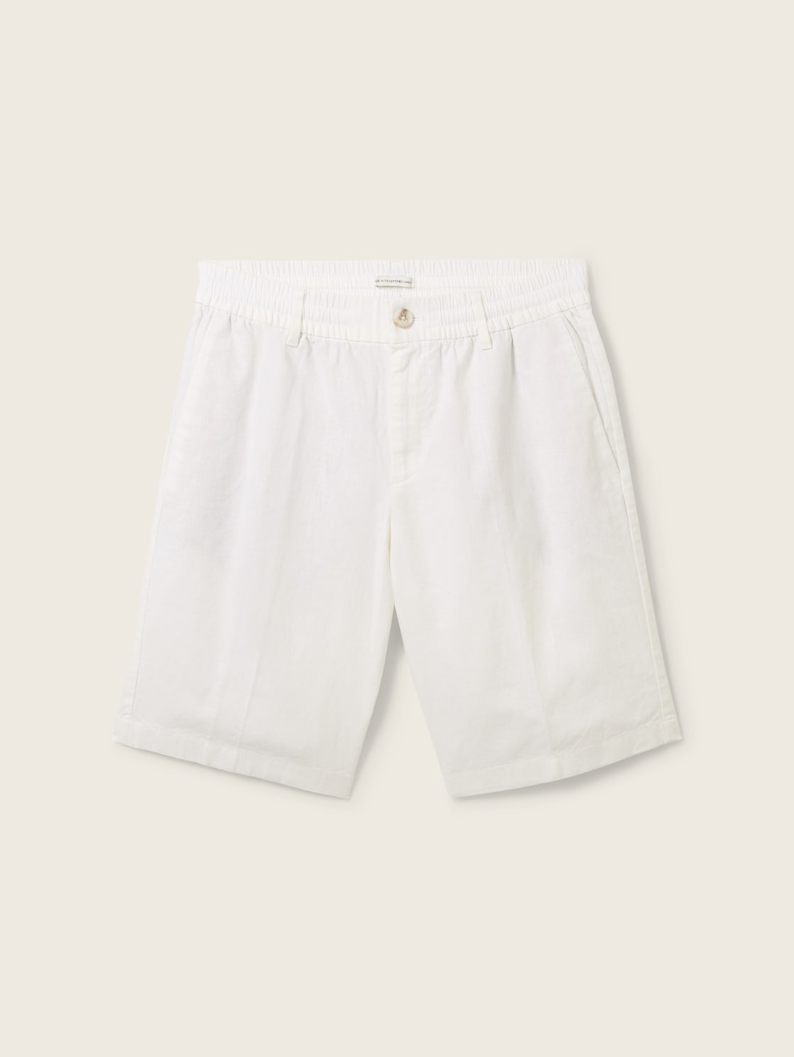 TOM TAILOR DENIM Herren Regular Shorts, weiß, Uni, Gr. XL von Tom Tailor Denim