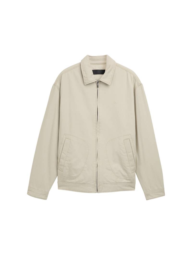 TOM TAILOR DENIM Herren Relaxed Fit Jacke aus Baumwolle, braun, Uni, Gr. M von Tom Tailor Denim