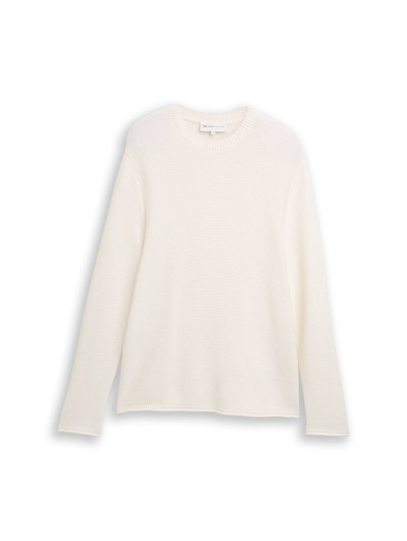 TOM TAILOR DENIM Herren Relaxed Fit Strickpullover, braun, Uni, Gr. M von Tom Tailor Denim