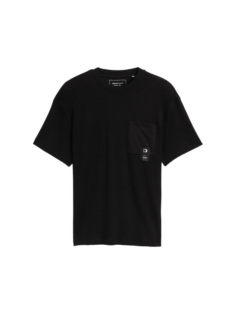 TOM TAILOR DENIM Herren Relaxed Fit T-Shirt mit Brusttasche, schwarz, Uni, Gr. XS von Tom Tailor Denim