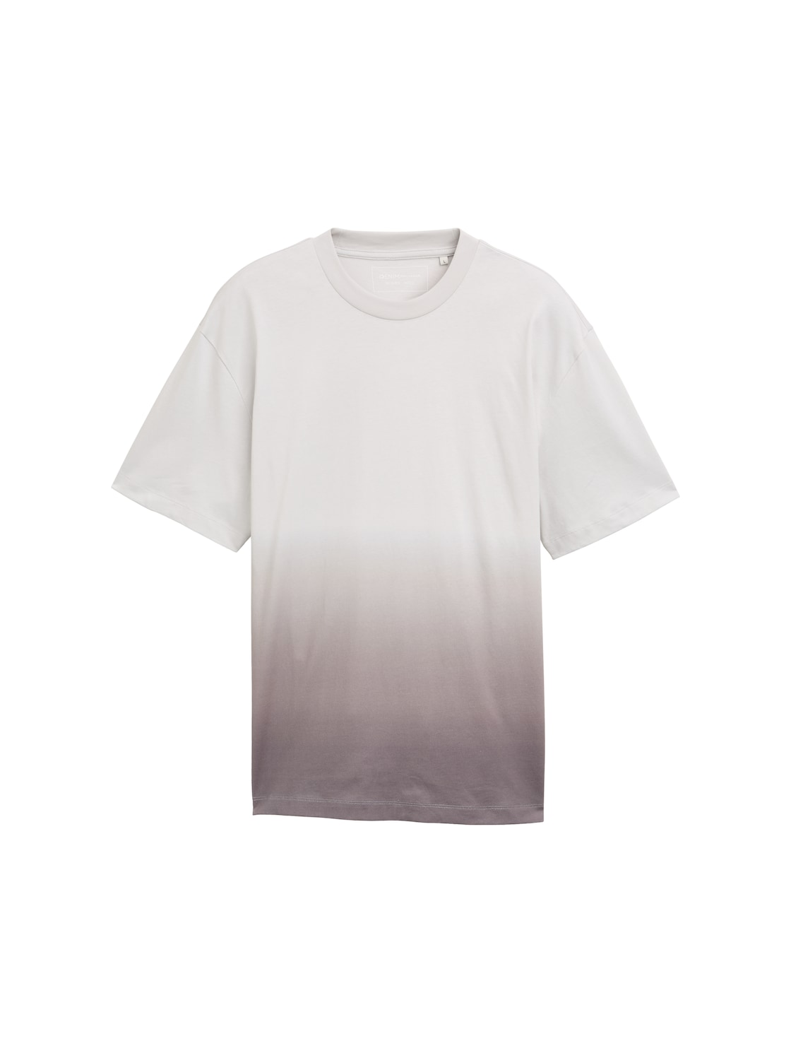 TOM TAILOR DENIM Herren Relaxed Fit T-Shirt mit Farbverlauf, grau, Uni, Gr. XL von Tom Tailor Denim