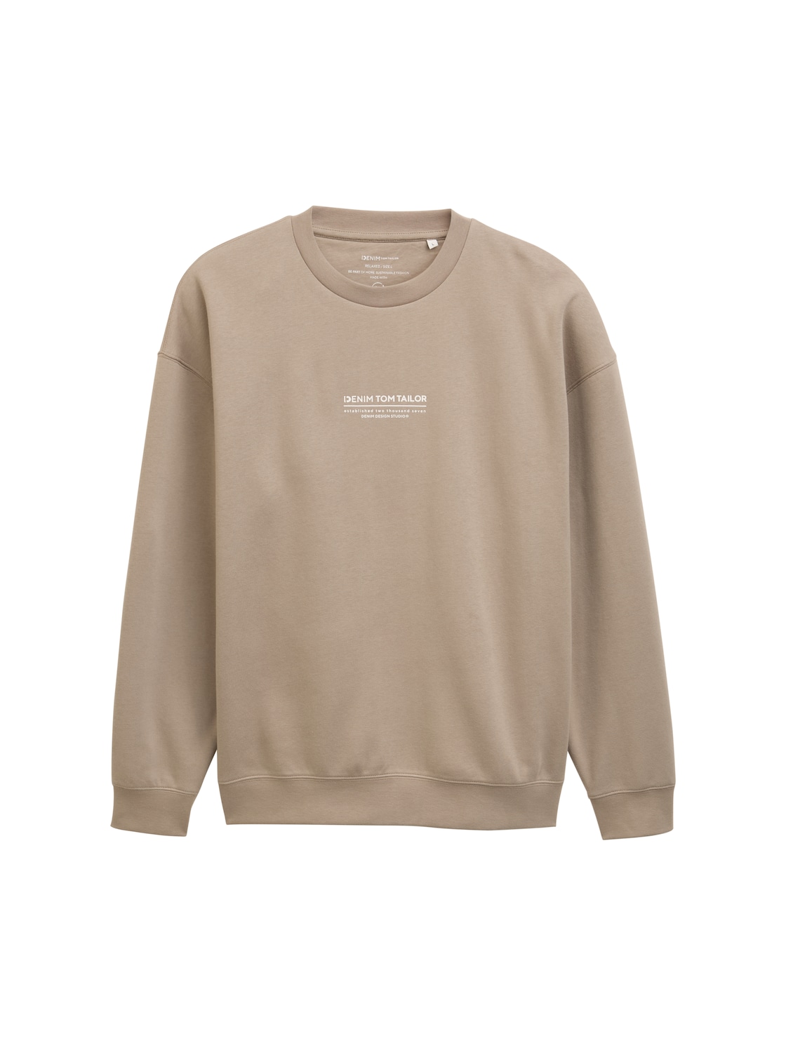 TOM TAILOR DENIM Herren Relaxed Sweatshirt mit Logo-Print, braun, Uni, Gr. XL TOM TAILOR DENIM Herren Relaxed Sweatshirt mit Logo-Print, braun, Uni, Gr. XL von Tom Tailor Denim