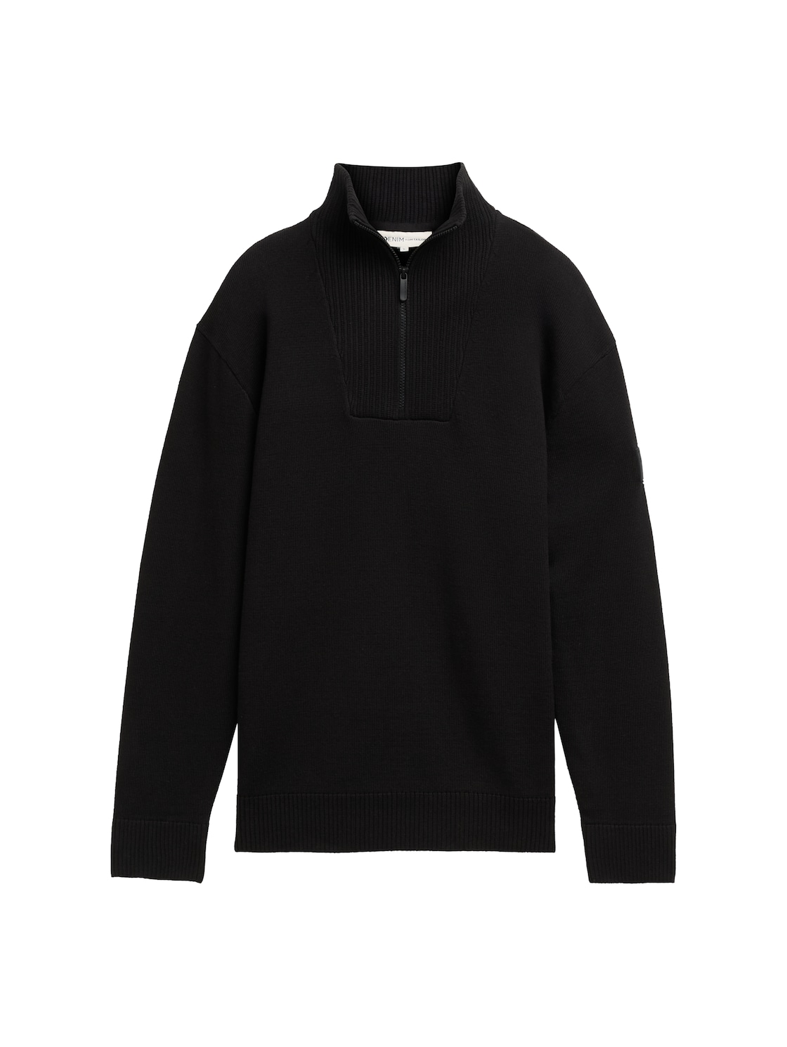 TOM TAILOR DENIM Herren Relaxed Troyer Strickpullover, schwarz, Uni, Gr. XXL TOM TAILOR DENIM Herren Relaxed Troyer Strickpullover, schwarz, Uni, Gr. XXL von Tom Tailor Denim