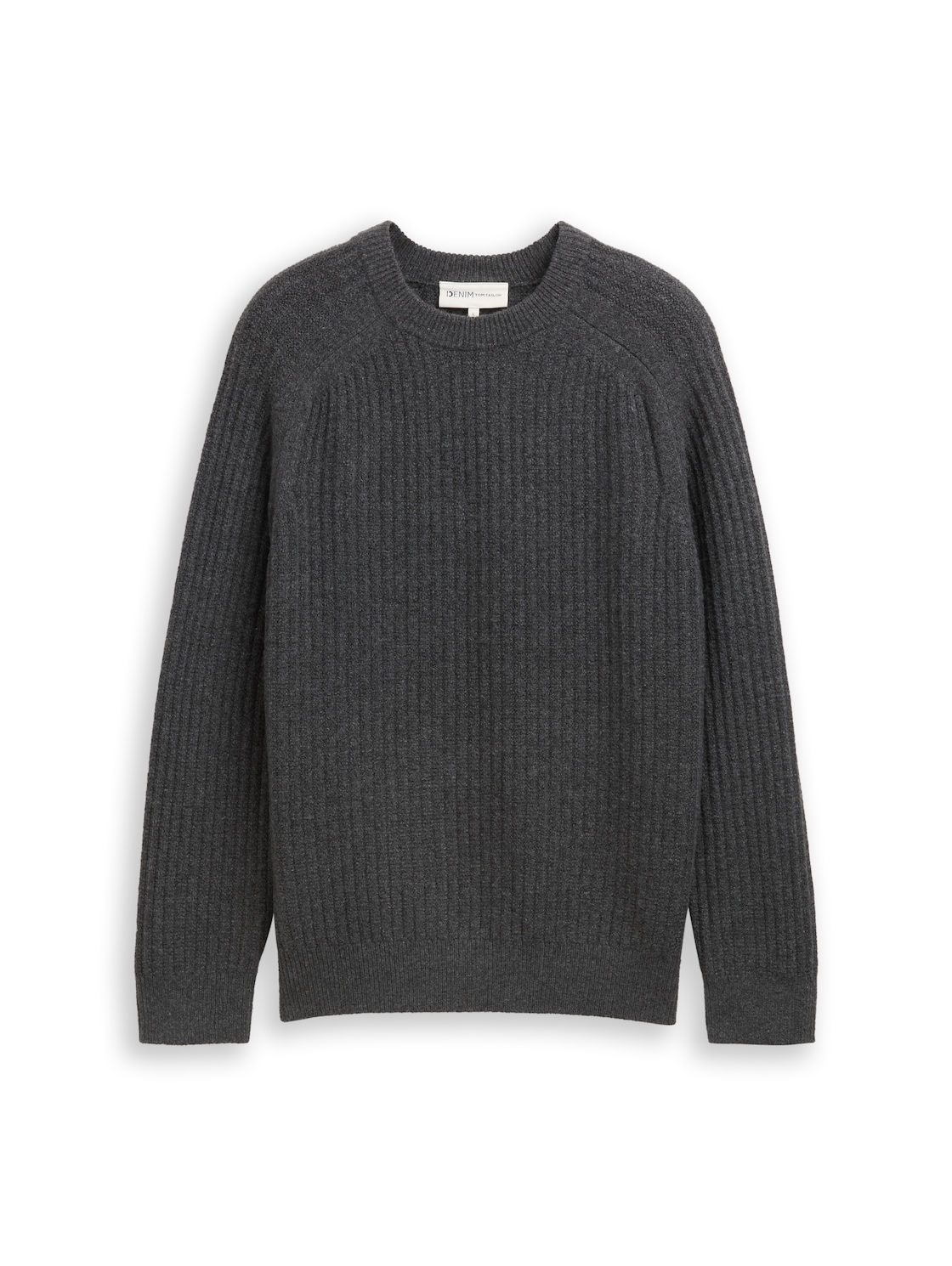 TOM TAILOR DENIM Herren Strickpullover mit Rundhalsausschnitt, bunt, Meliert, Gr. XL von Tom Tailor Denim