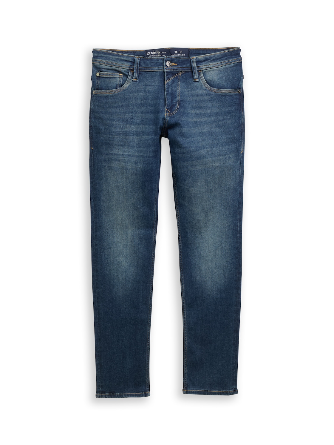 TOM TAILOR DENIM Herren TTAEDAN STRAIGHT Jeans, blau, Uni, Gr. 32/30 von Tom Tailor Denim