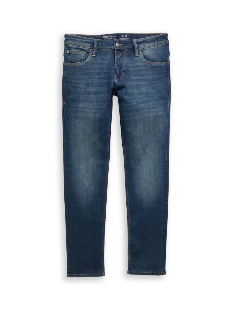 TOM TAILOR DENIM Herren TTAEDAN STRAIGHT Jeans, blau, Uni, Gr. 32/30 von Tom Tailor Denim