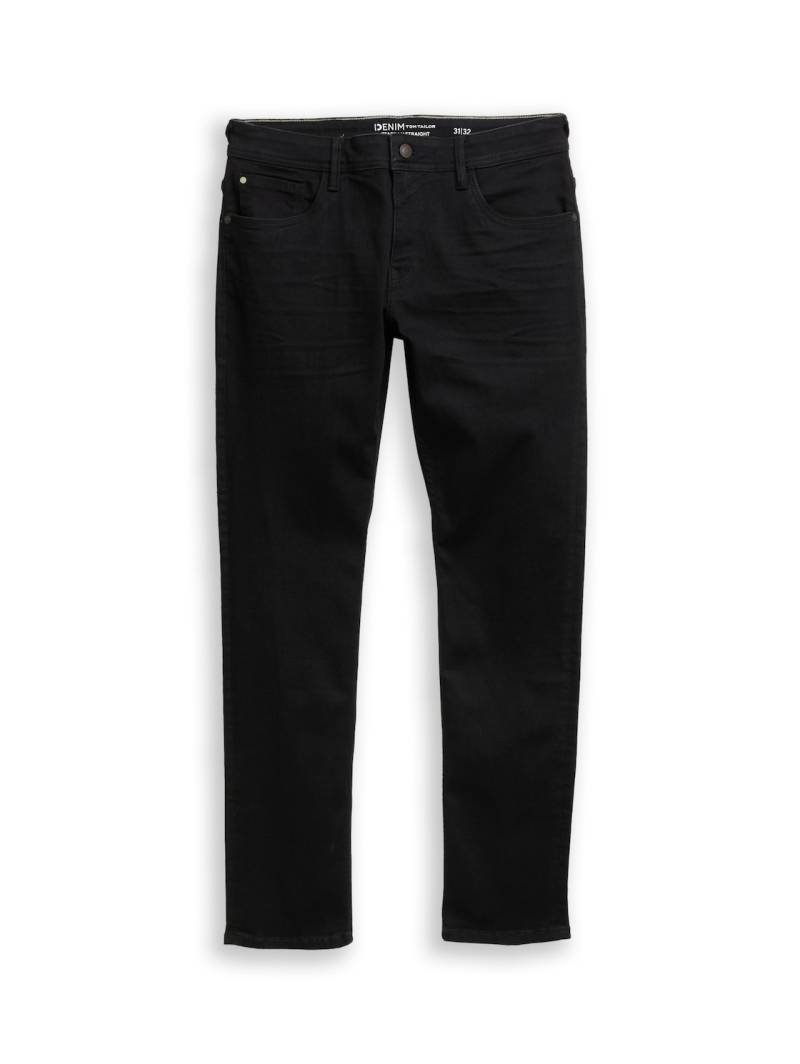 TOM TAILOR DENIM Herren TTAEDAN STRAIGHT Jeans, schwarz, Uni, Gr. 31/32 von Tom Tailor Denim