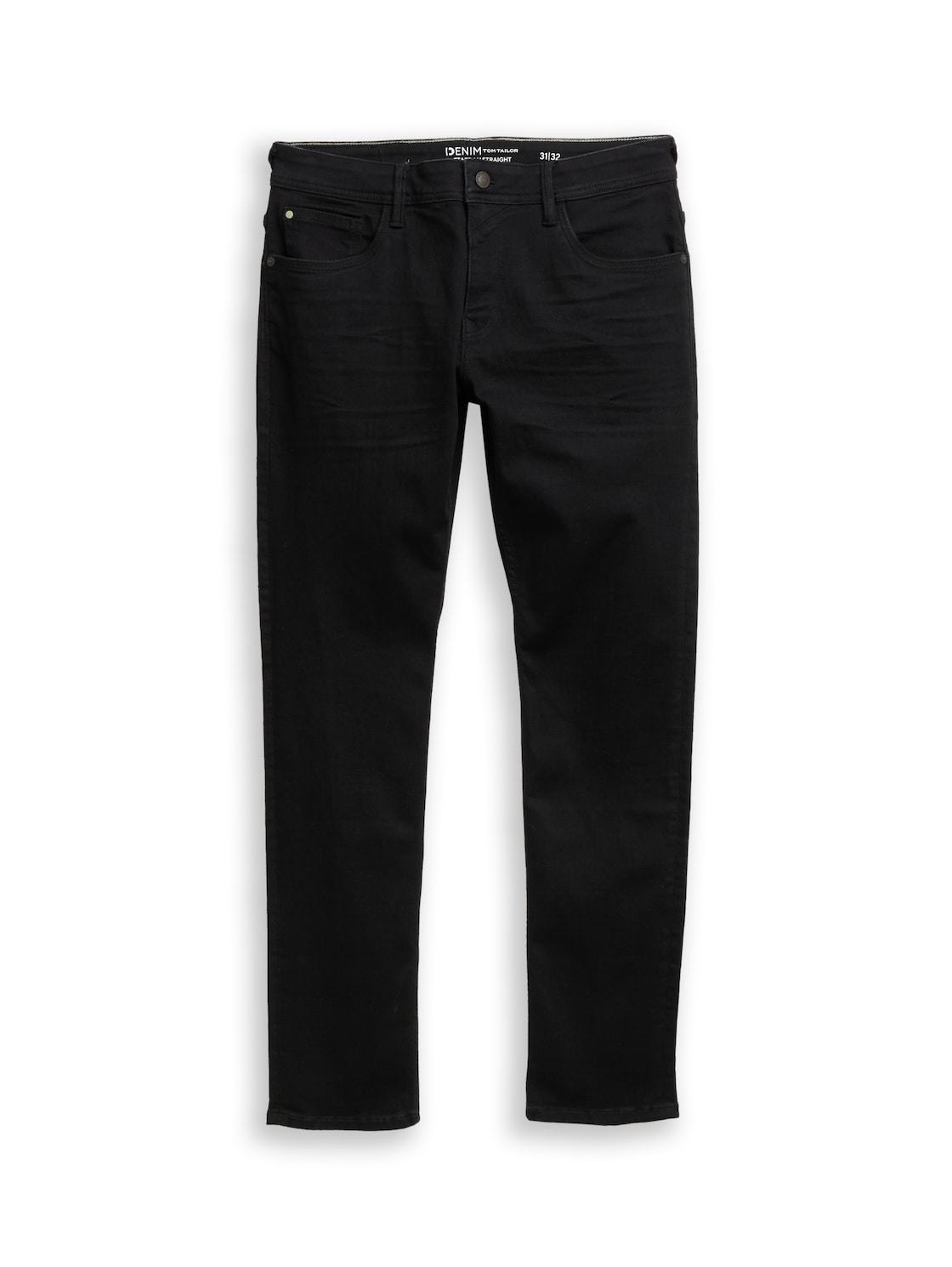 TOM TAILOR DENIM Herren TTAEDAN STRAIGHT Jeans, schwarz, Uni, Gr. 34/36 von Tom Tailor Denim